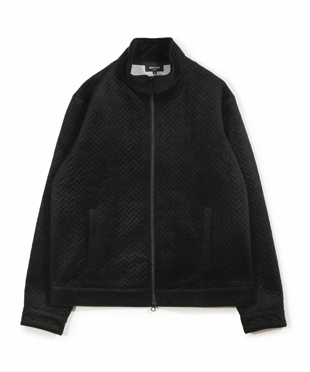 MEN'S BIGI ベロアキルトステッチブルゾン ブラック