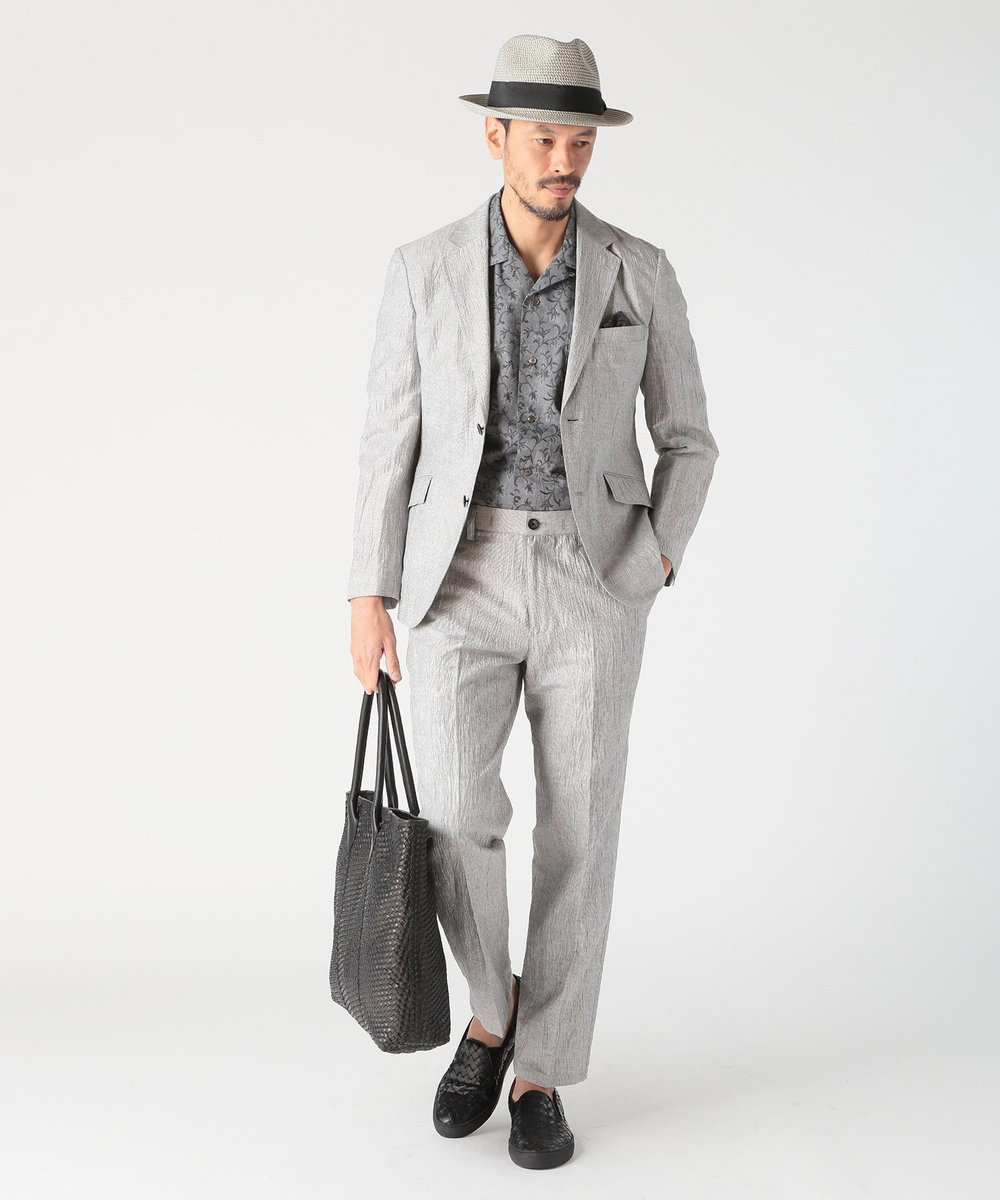 MEN'S BIGI 【HOLLINGWORTH COUNTRY OUTFITTERS】編み込みレザートートバッグ ブラック