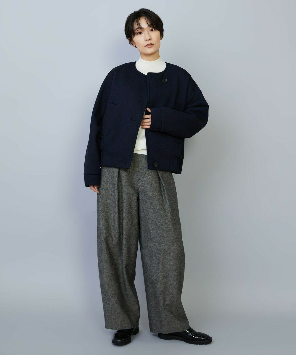 MOGA スポンディッシュボンディングショートコート ダークネイビー
