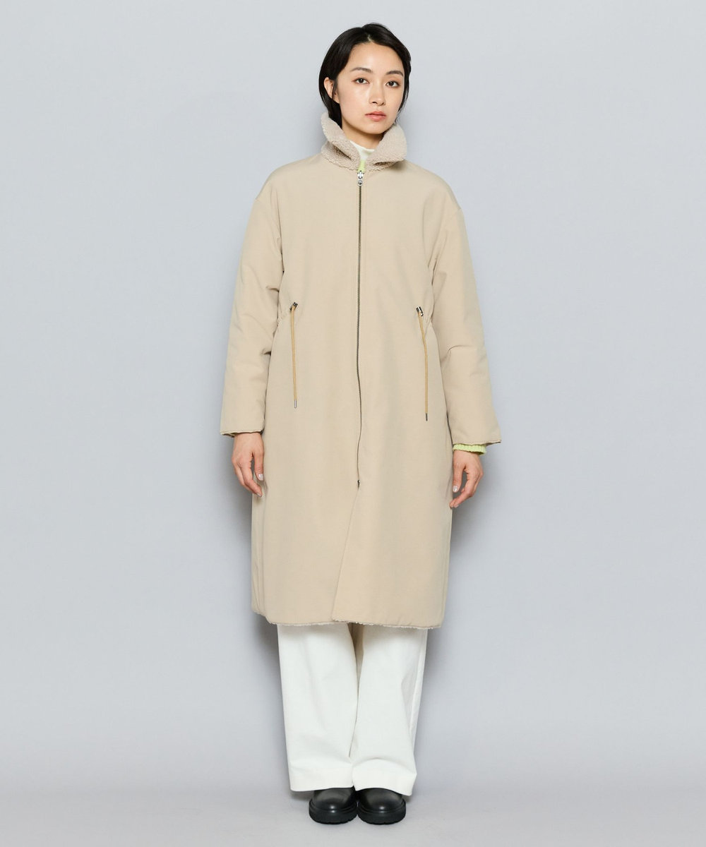 L'EQUIPE ボア×ウェザークロスコート ベージュ