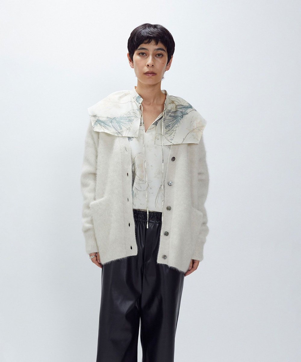 1er Arrondissement 【リニューアル】FOXカシミアカーディガン ベージュ
