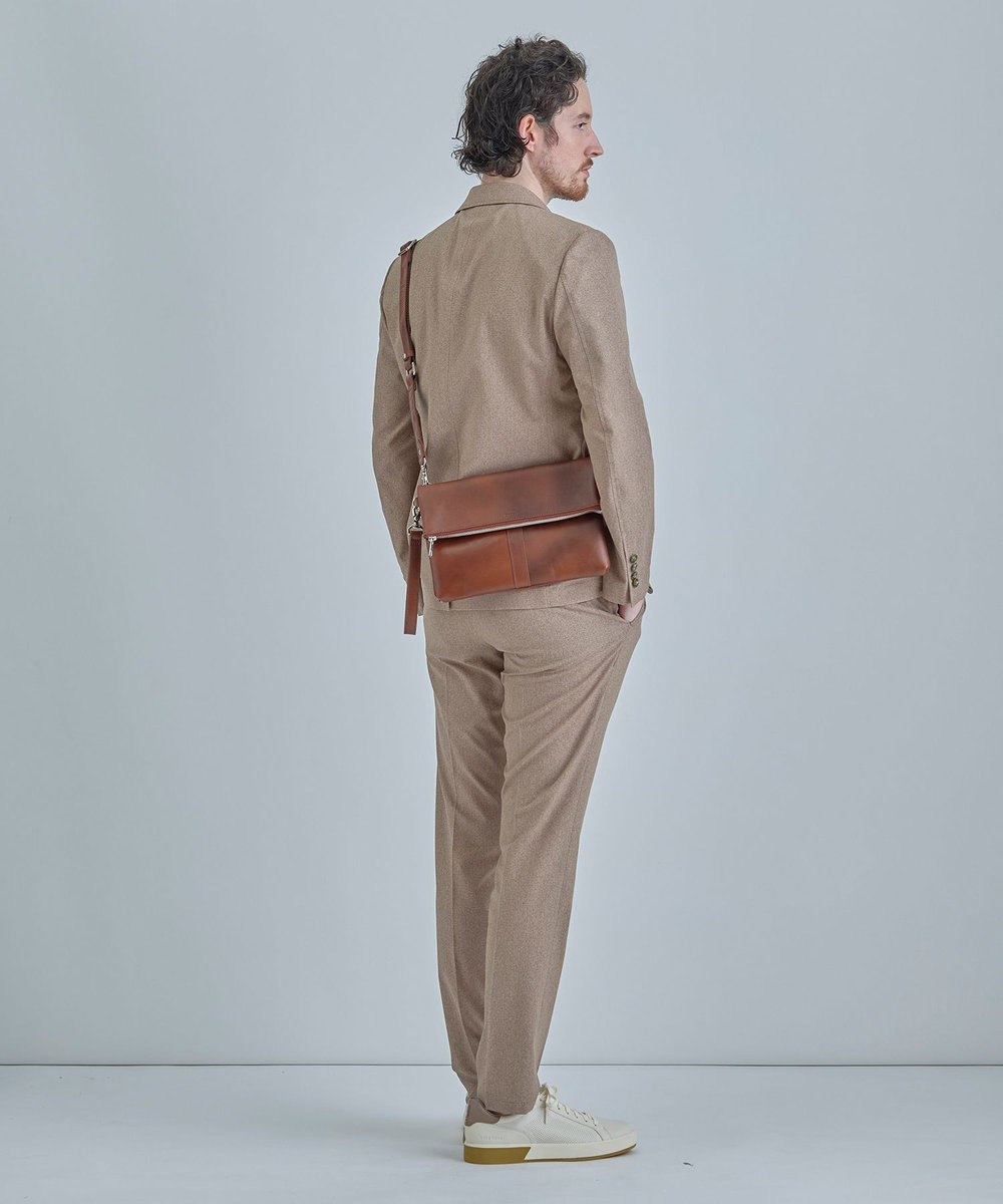 MEN'S BIGI 【SEEKER/シーカー】別注 2wayクラッチ&ショルダーバッグ キャメル