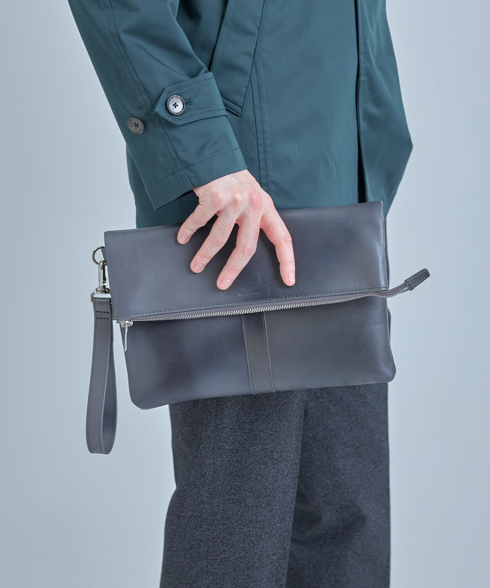 MEN'S BIGI 【SEEKER/シーカー】別注 2wayクラッチ&ショルダーバッグ グレー