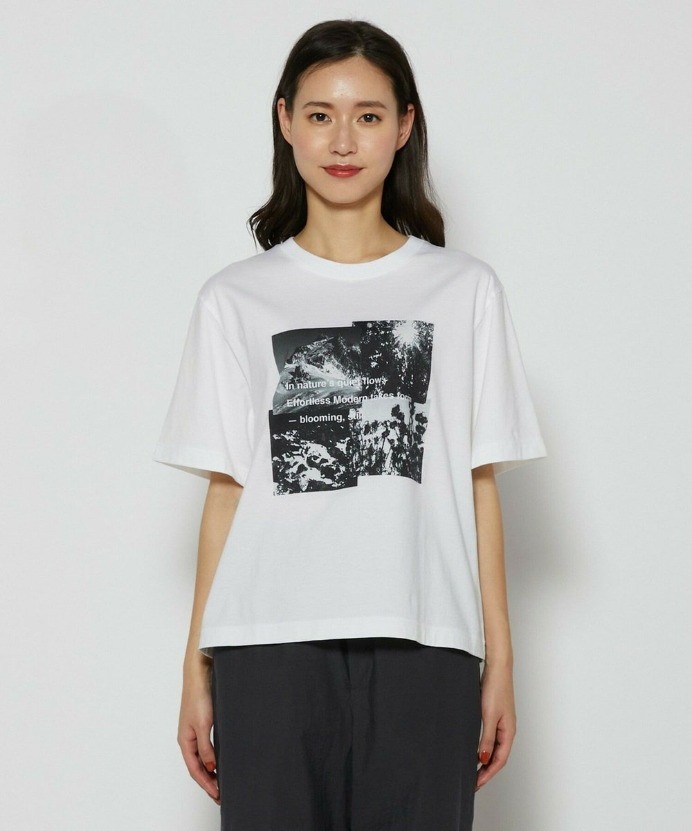 L'EQUIPE フォトプリントTシャツ ホワイト