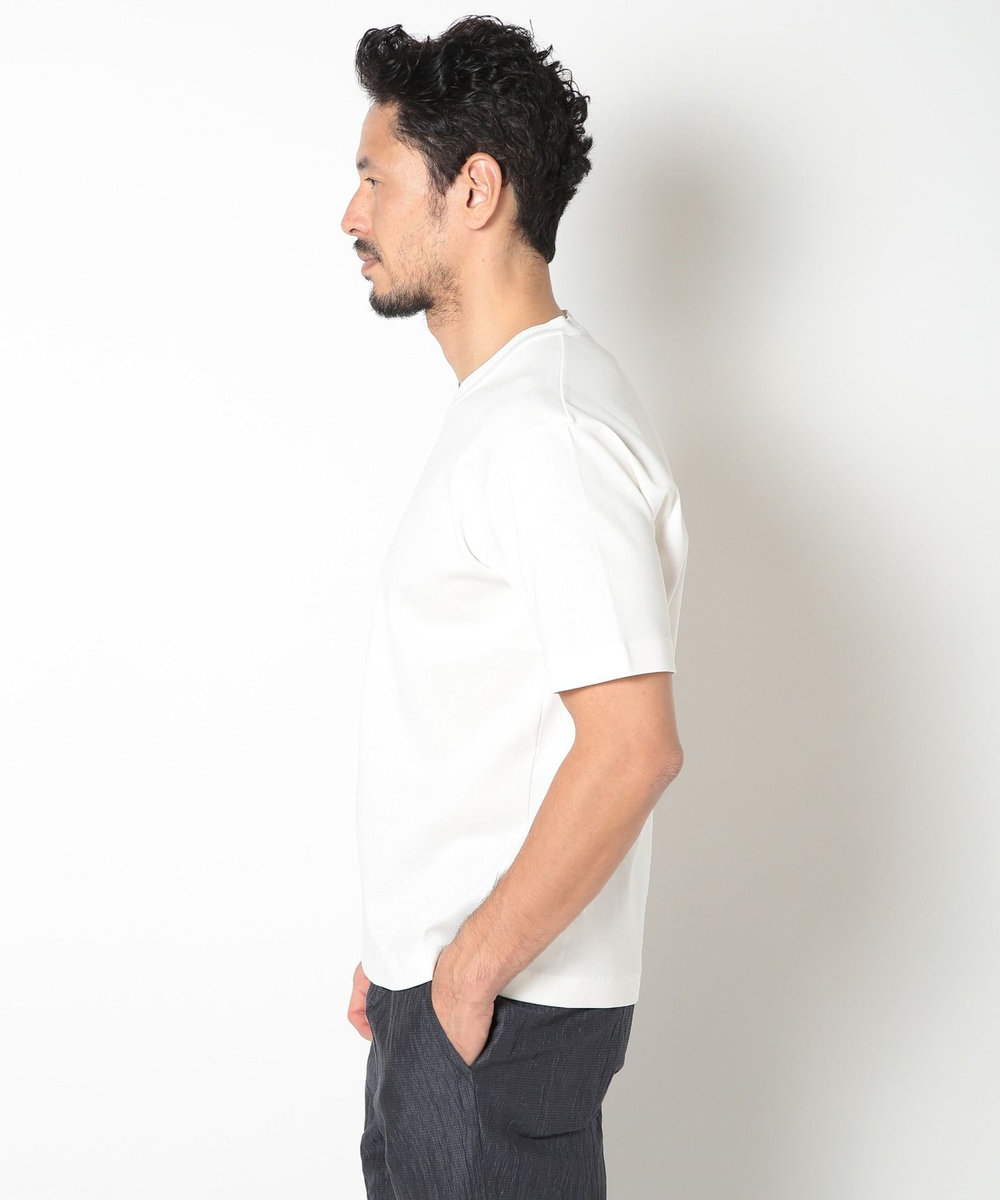 MEN'S BIGI 60/2マーセライズジャージVネックTEE ホワイト
