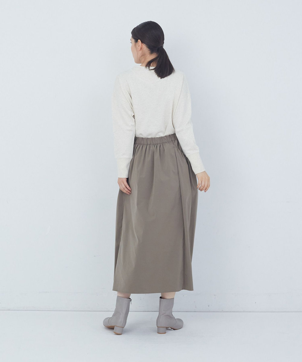 ADIEU TRISTESSE ポリエステルギャザースカート カーキ