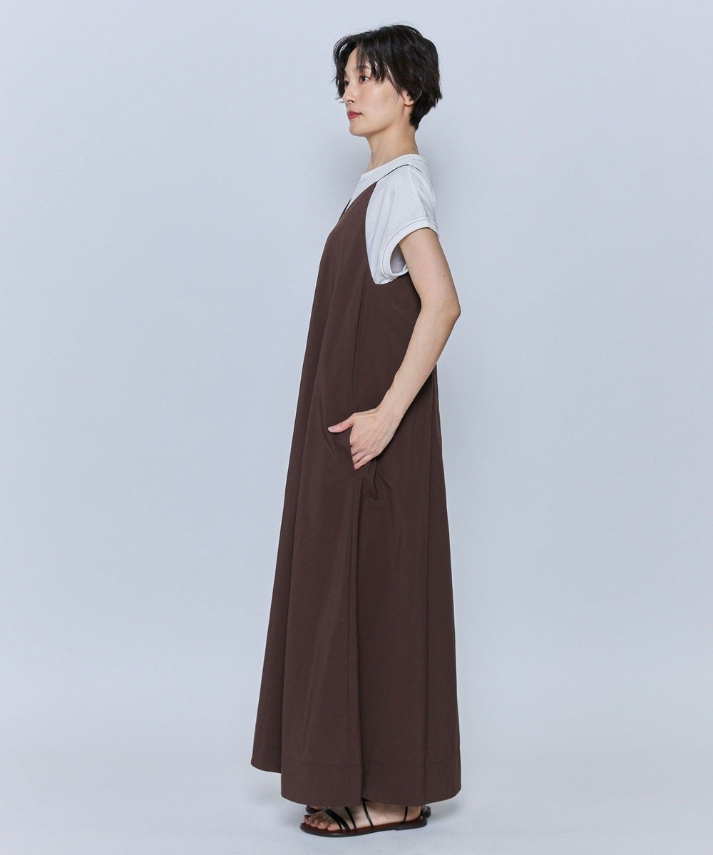 feerique feerique タスランナイロンAラインキャミワンピース ブラウン