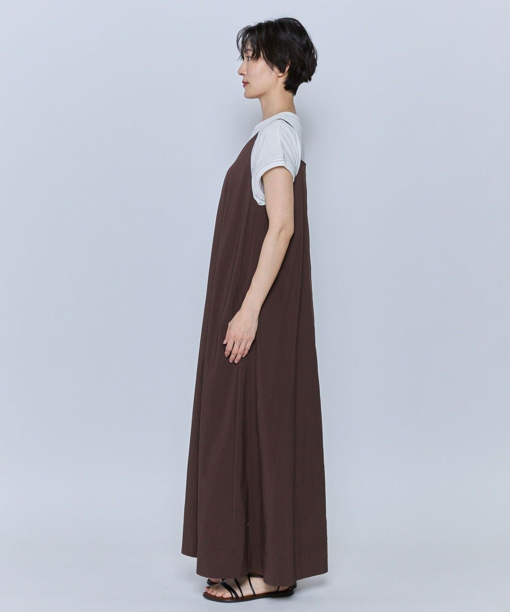 feerique feerique タスランナイロンAラインキャミワンピース ブラウン