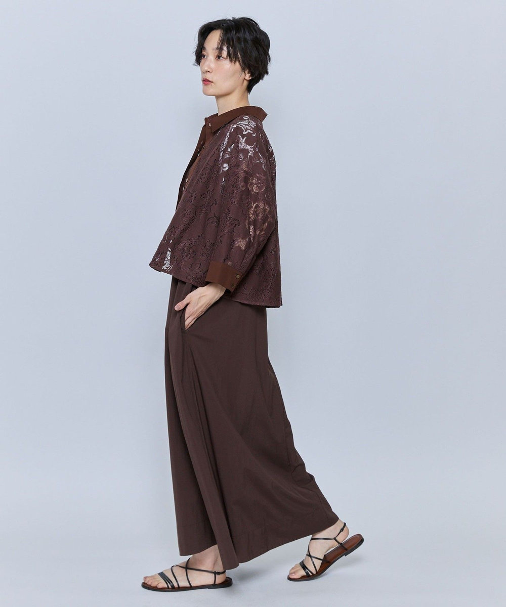 feerique feerique タスランナイロンAラインキャミワンピース ブラウン