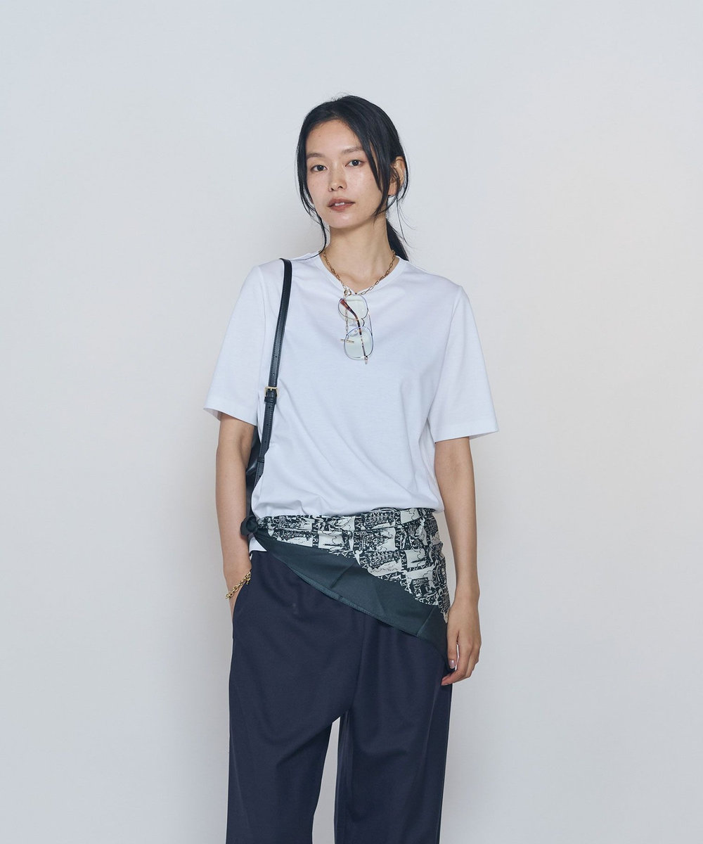 1er Arrondissement スーピマポンチコンパクトＴシャツ オフホワイト
