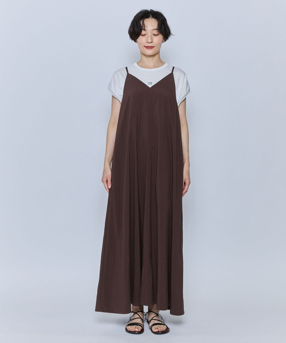 feerique feerique タスランナイロンAラインキャミワンピース ブラウン