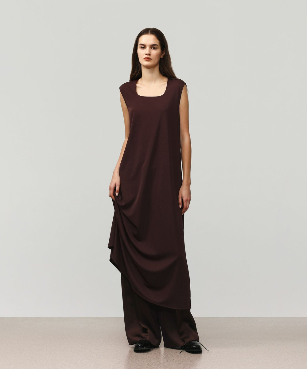 DÉPAREILLÉ SATIN FLARE PANTS / サテンフレアパンツ ブラウン