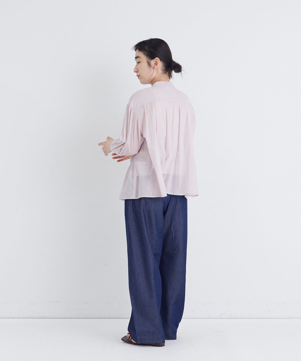 congés payés ADIEU TRISTESSE 【FAVE】インドコットンシャーリングブラウス ピンク