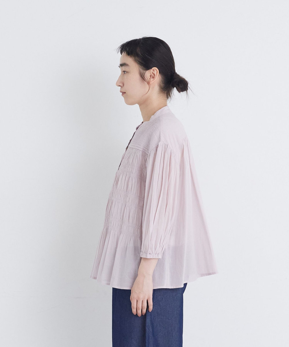 congés payés ADIEU TRISTESSE 【FAVE】インドコットンシャーリングブラウス ピンク