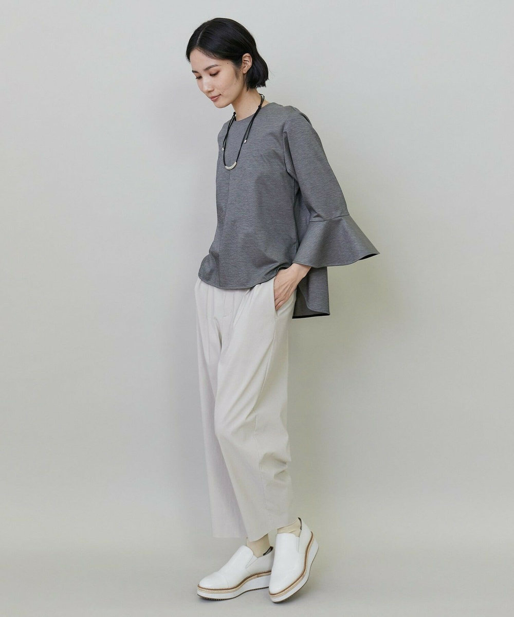 L'EQUIPE ビスコースストレッチカーブパンツ ベージュ