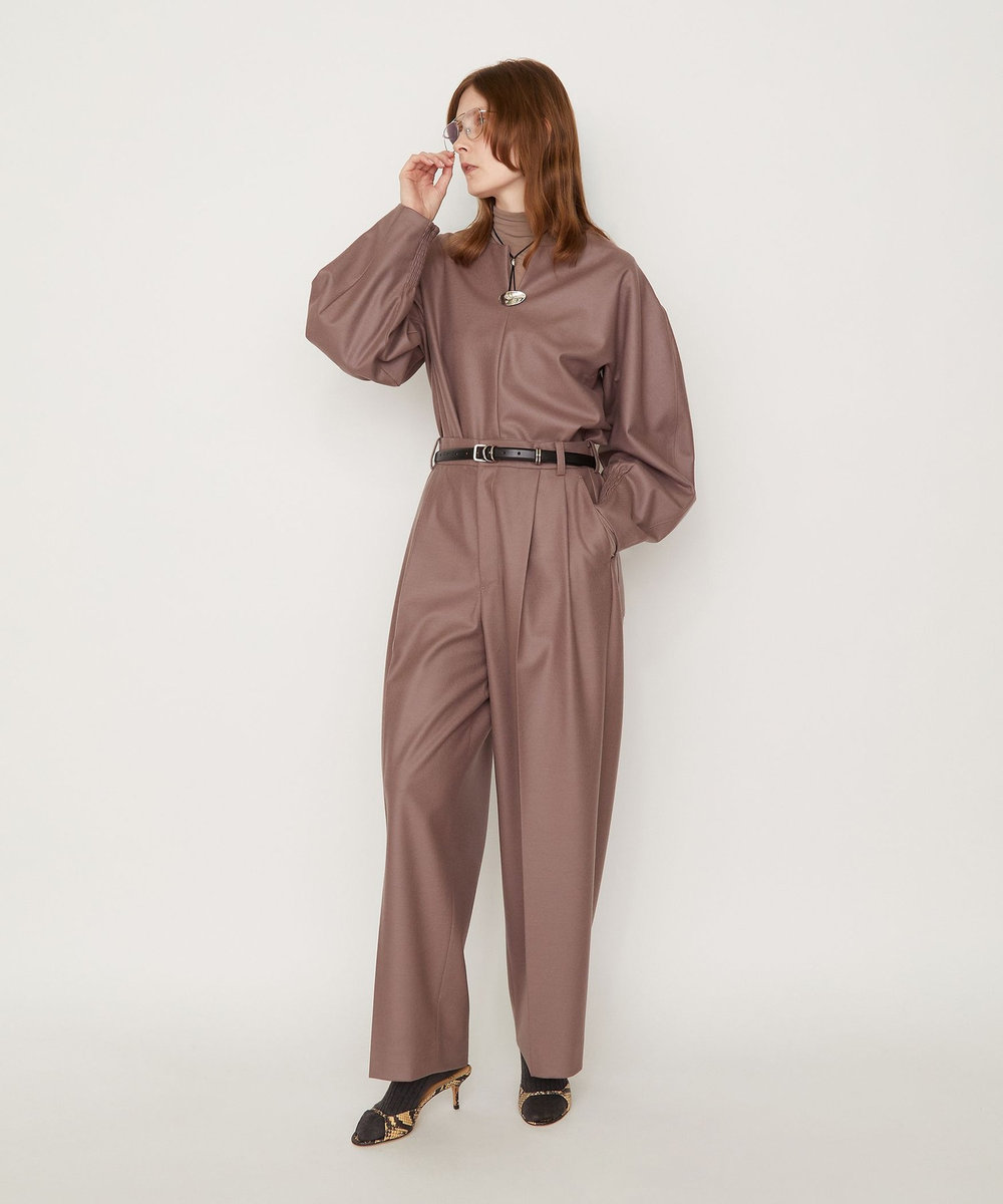 unbilanc バンブルダブルタックパンツ モカ