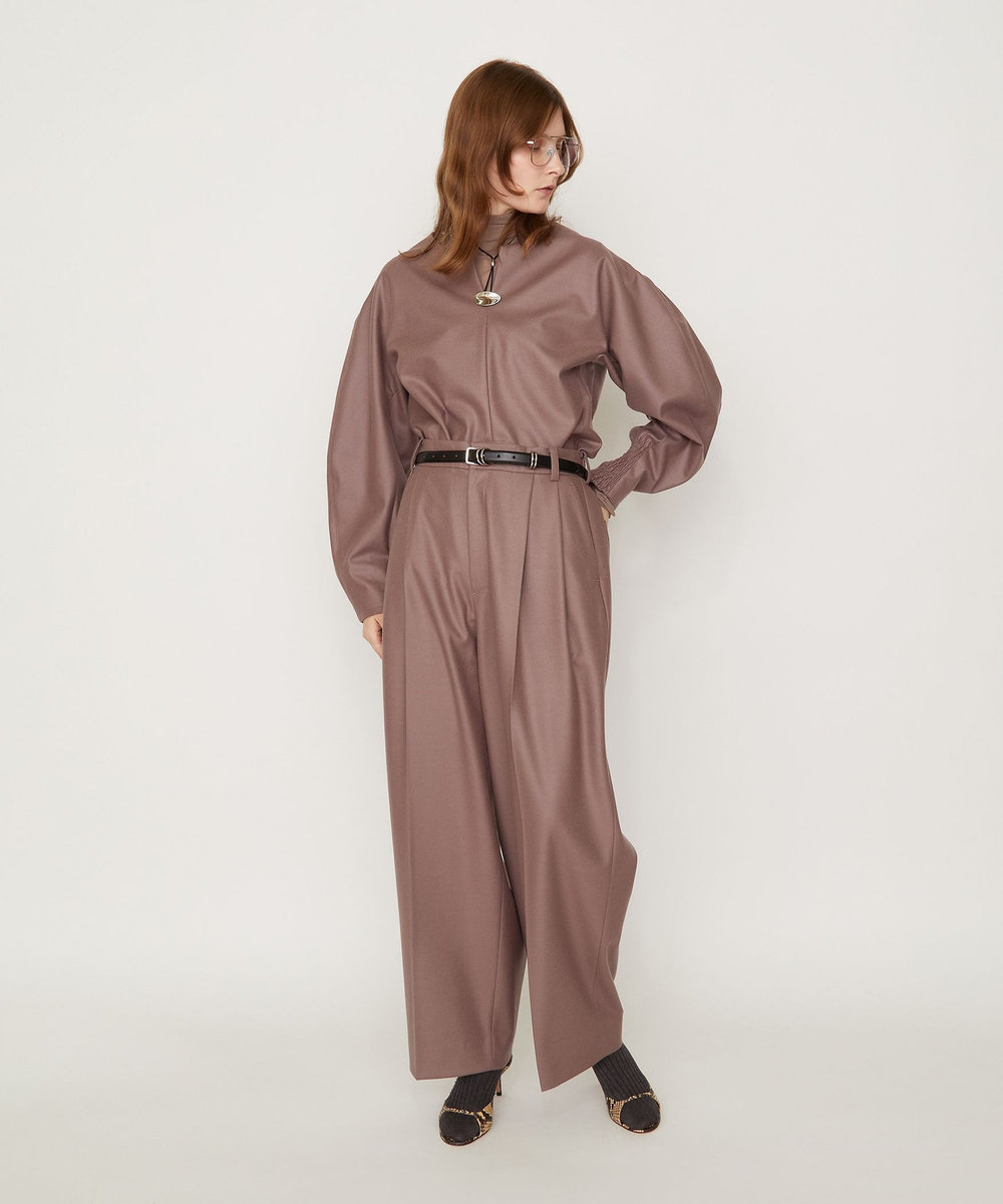unbilanc バンブルダブルタックパンツ モカ