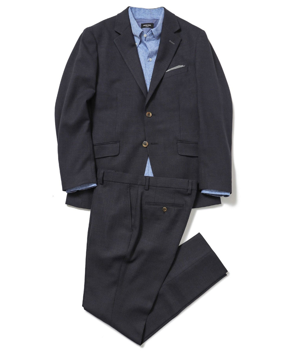 MEN'S BIGI ドビーメッシュジャケット　original fabric made by japan ネイビー