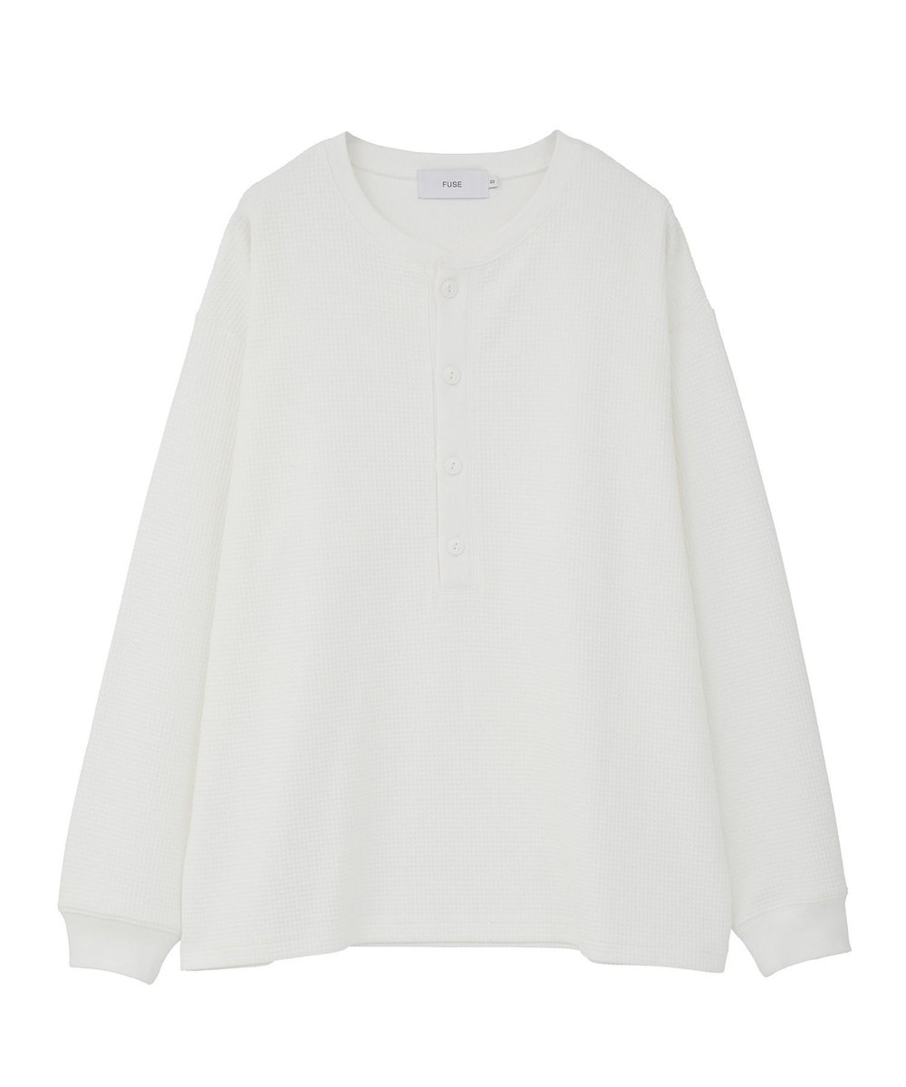 MEN'S BIGI テックサーマル ヘンリーネックシャツ＜吸水速乾・ストレッチ・軽量・通気性・保温性＞ ホワイト