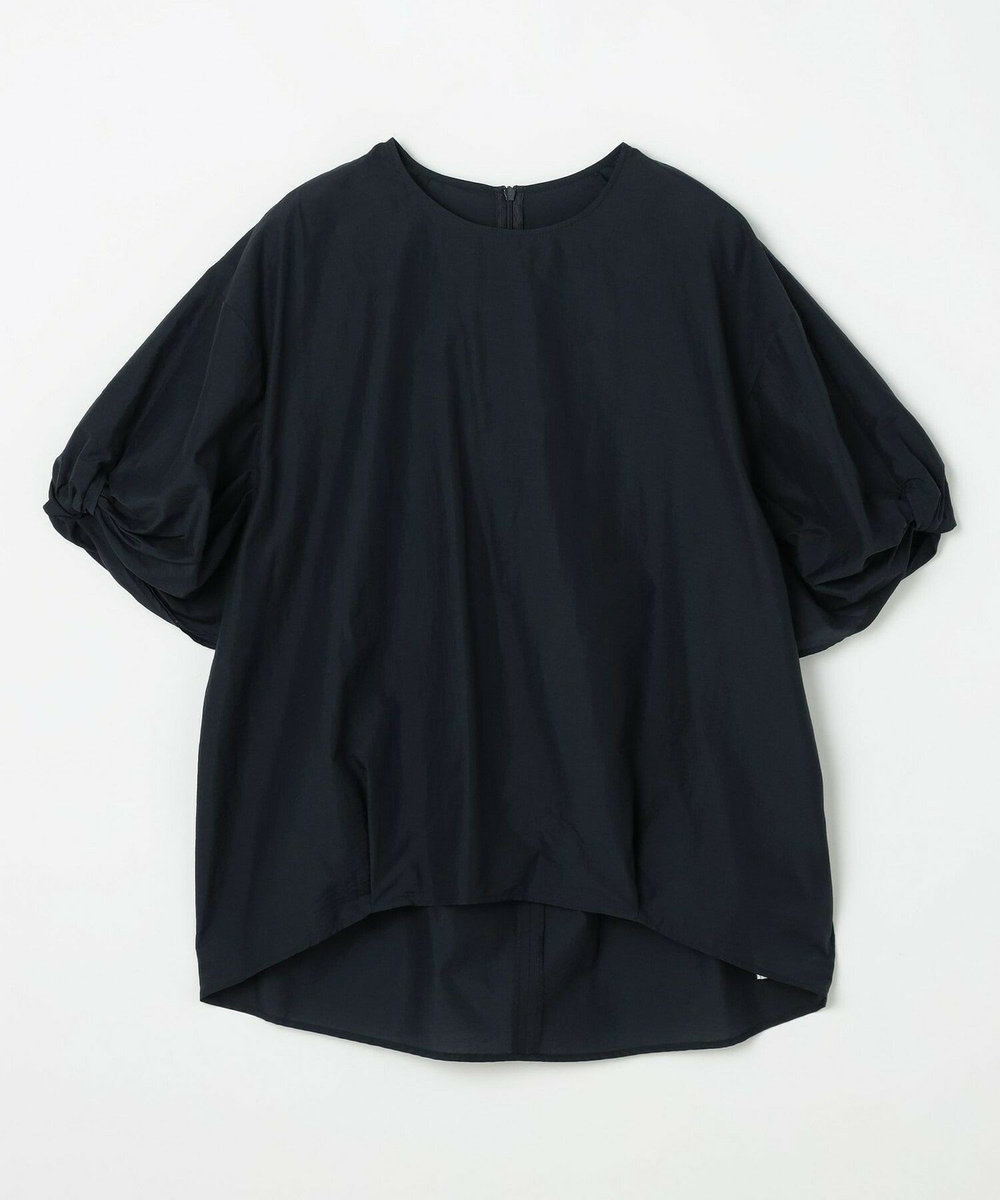 feerique feerique　ナイロンコットンタフタコクーンシルエットブラウス ネイビー