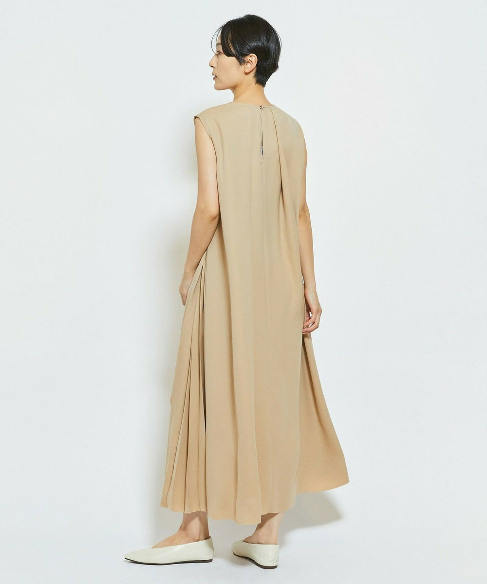 MOGA Collection MOGA Collection ウーリープリーツストレートワンピース ベージュ