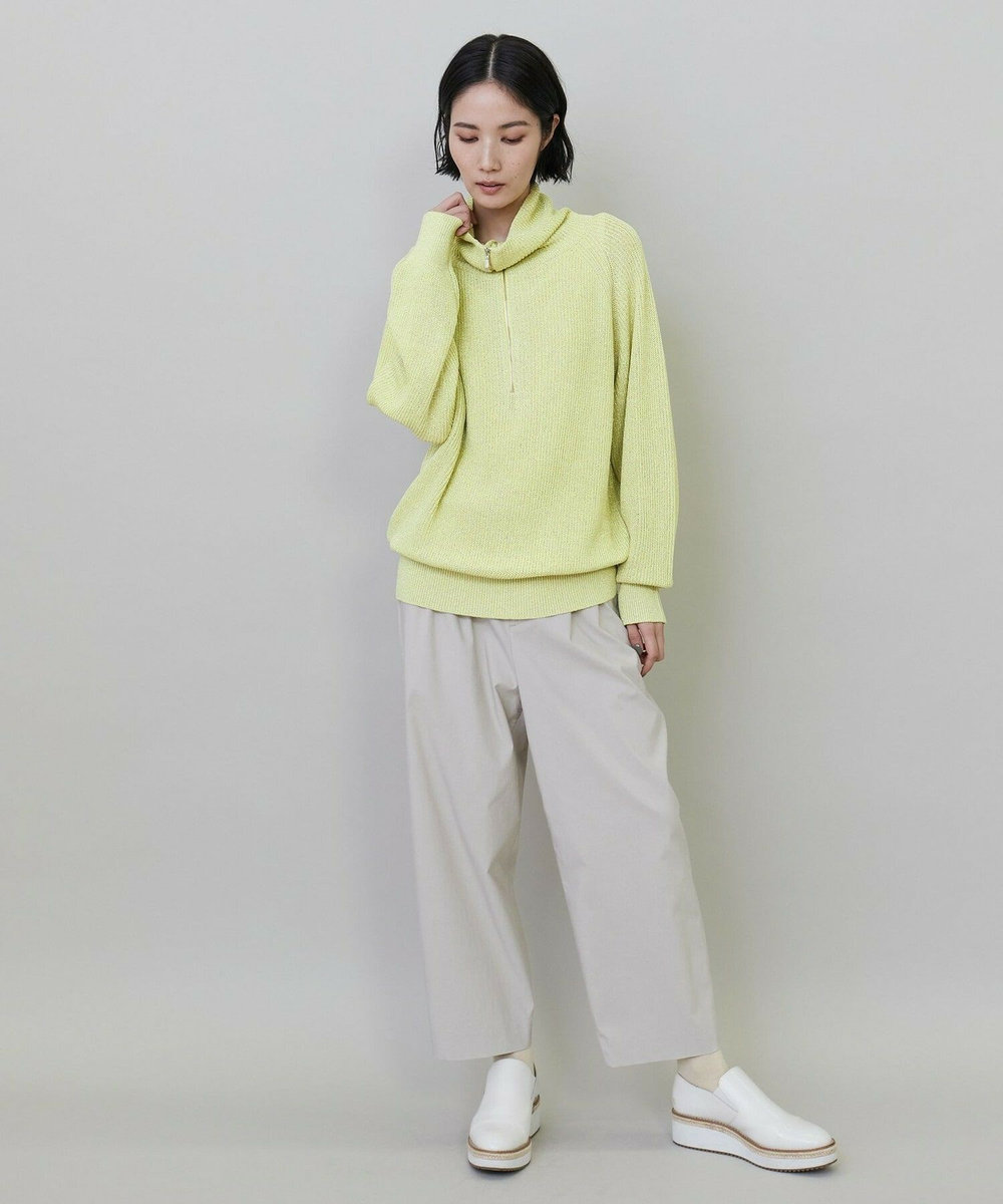 L'EQUIPE ビスコースストレッチカーブパンツ ベージュ