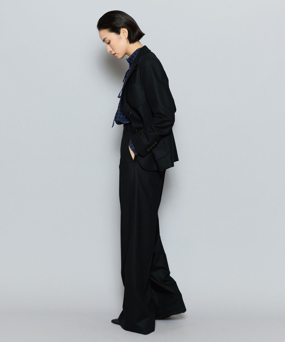 L'EQUIPE COUTURIER W/CASHフランネルパンツ ブラック