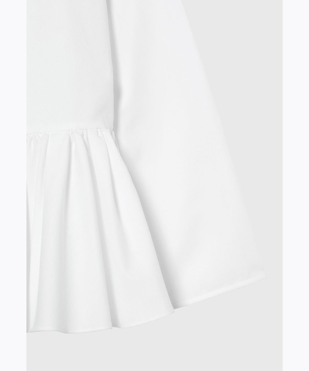 DÉPAREILLÉ COTTON TYPEWRITER PEPLUM BLOUSE / コットンタイプライターペプラムブラウス オフホワイト