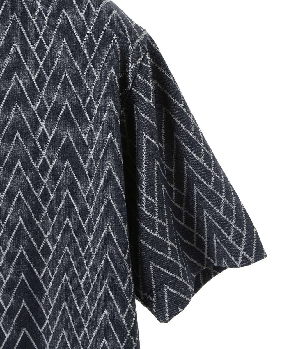 MEN'S BIGI リンクスジャガードVネックTEE ネイビー