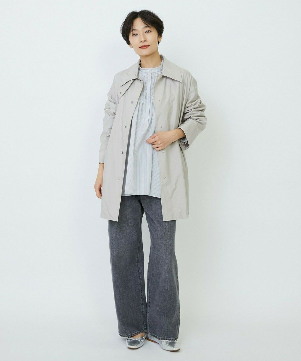 feerique feerique シルキータフタバルカラーコート ベージュ