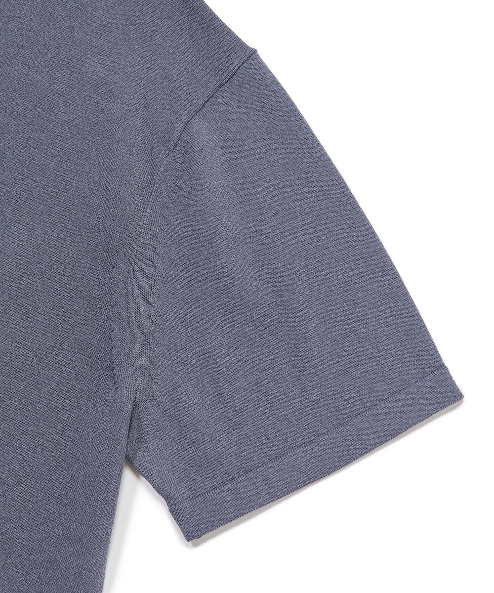 MEN'S BIGI 【COLE HAAN/コール ハーン】別注 ロゴ刺繍ニット半袖Tシャツ＜持続冷感＞ グレー
