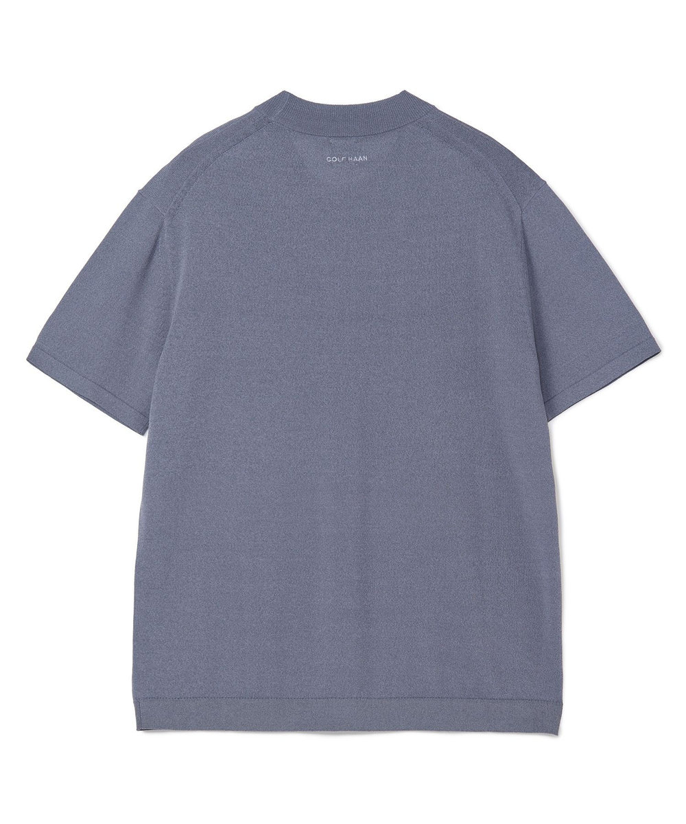 MEN'S BIGI 【COLE HAAN/コール ハーン】別注 ロゴ刺繍ニット半袖Tシャツ＜持続冷感＞ グレー
