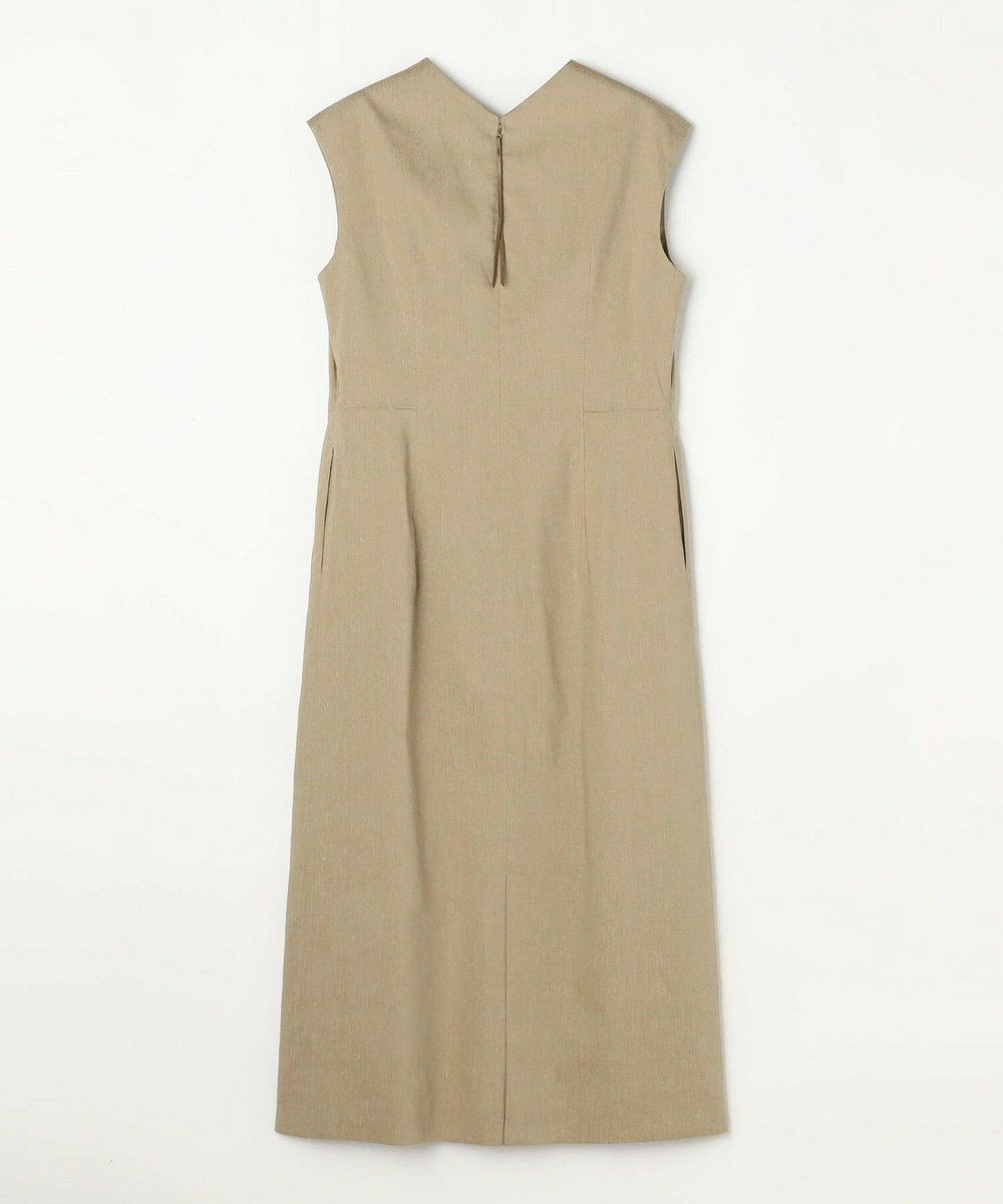 L'EQUIPE COUTURIER ファインリネンクロスワンピース モカ