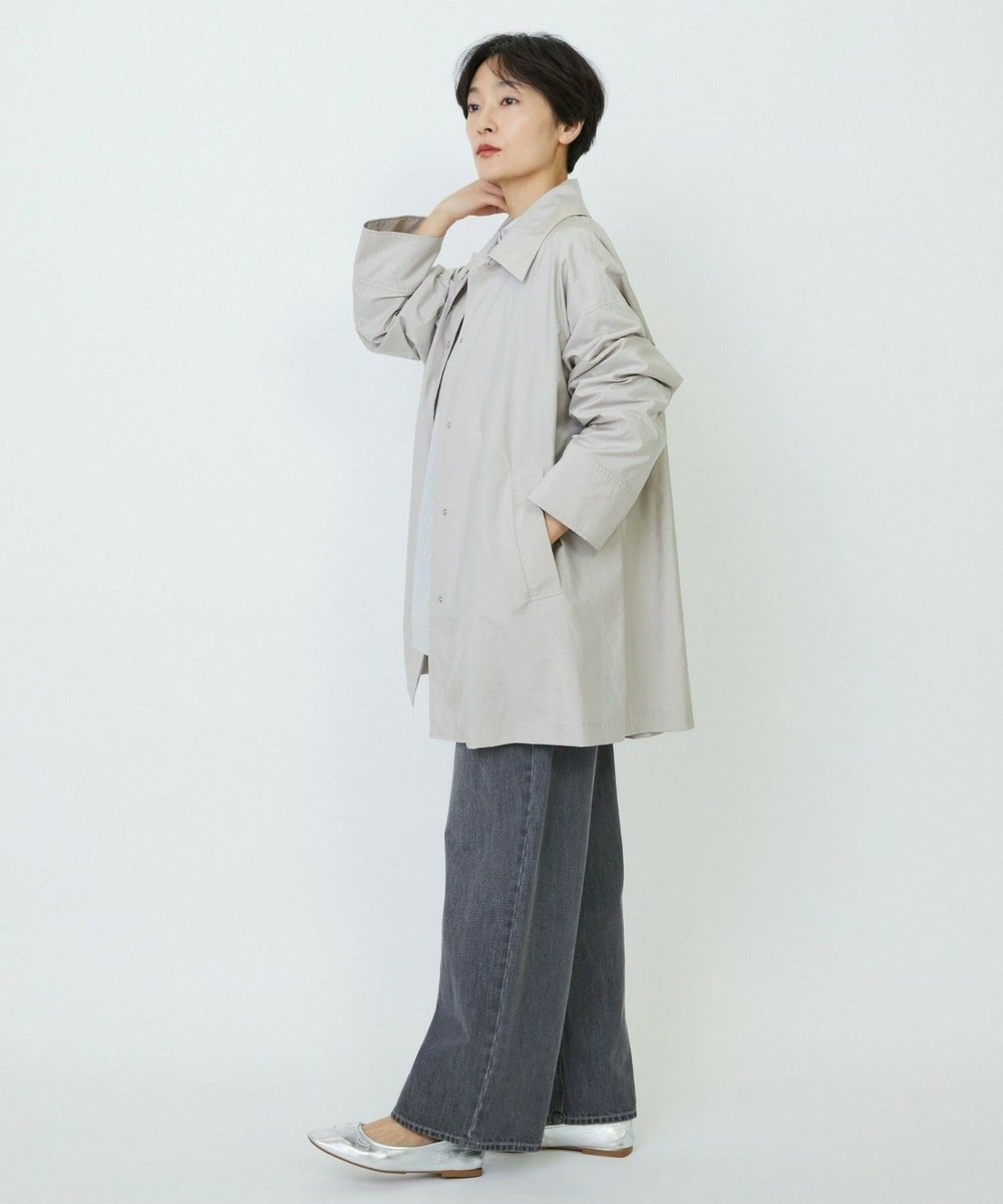 feerique feerique シルキータフタバルカラーコート ベージュ