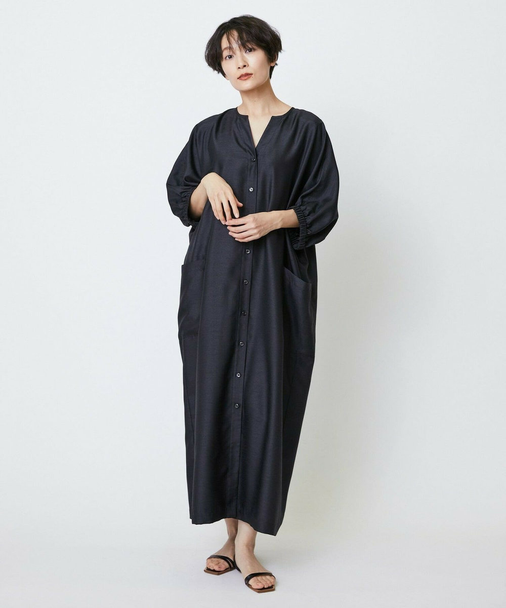 feerique feerique シャンタンワンピース ブラック