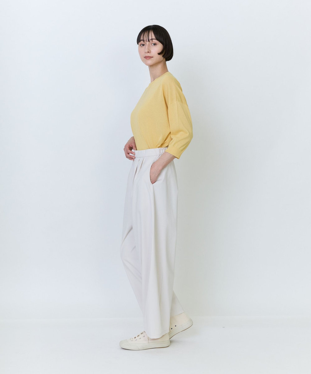 LOISIR 綿ナイロンポンチバルーンパンツ キナリ