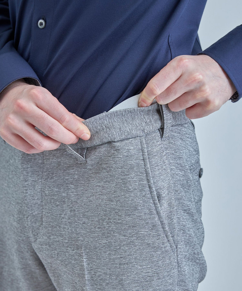 MEN'S BIGI 【ACTIVE TAILOR】カラミメッシュストレッチパンツ＜軽量/通気性/ストレッチ＞ グレー