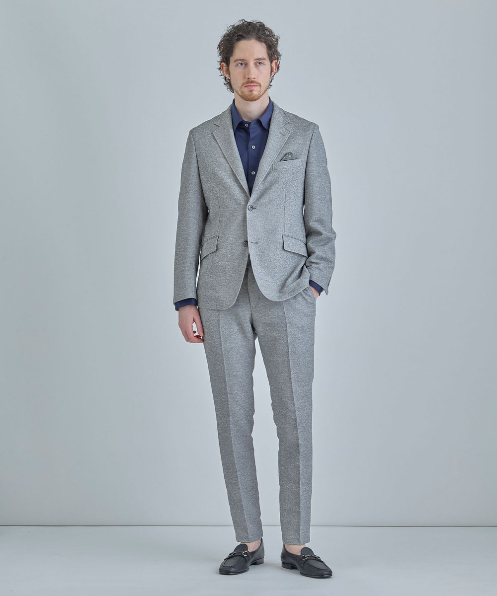 MEN'S BIGI 【ACTIVE TAILOR】カラミメッシュストレッチパンツ＜軽量/通気性/ストレッチ＞ グレー