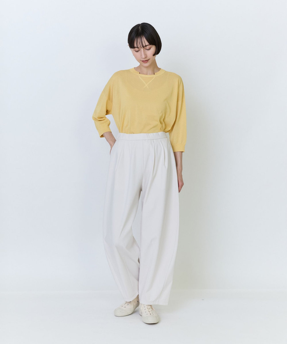 LOISIR 綿ナイロンポンチバルーンパンツ キナリ