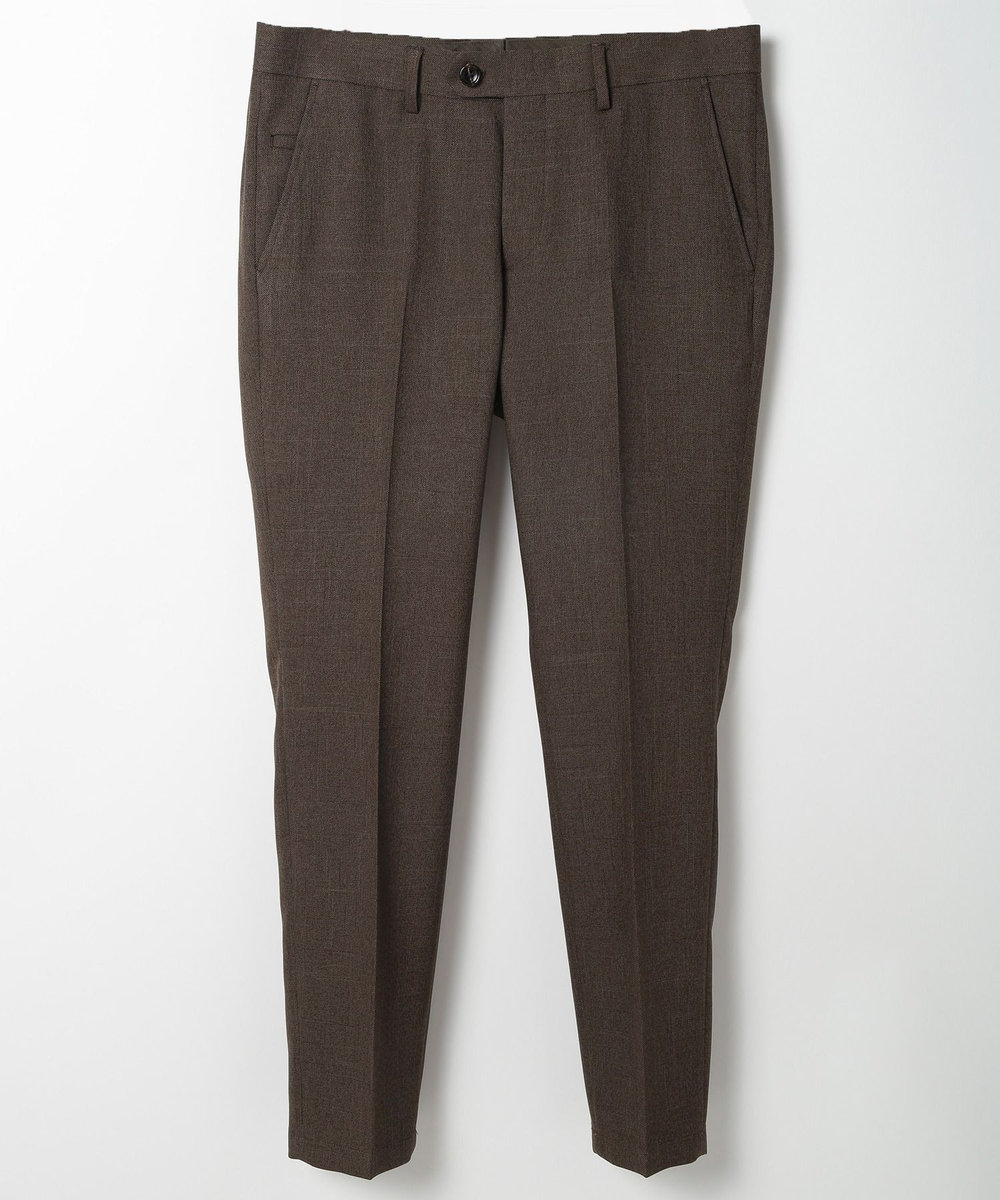 MEN'S BIGI ウール調メランジシャークパンツ ブラウン