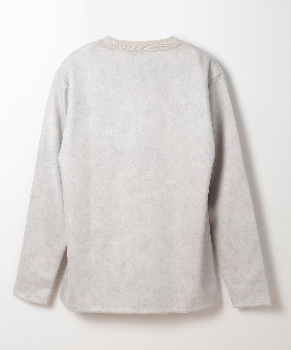 MEN'S BIGI ムラ柄プリントポンチカットソー ホワイト