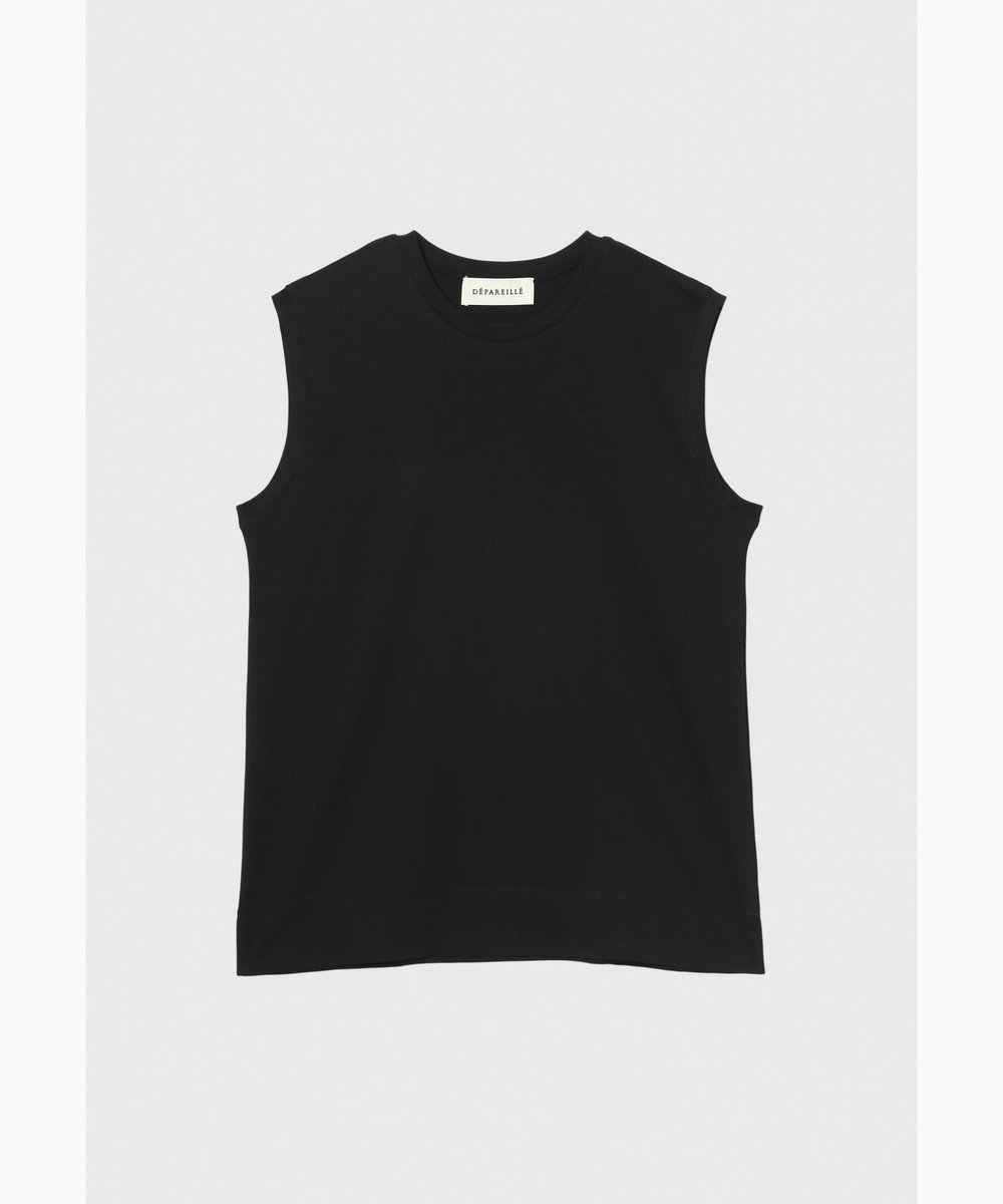 DÉPAREILLÉ LOTUS NO SLEEVE CUT AND SEWN / ロータスノースリーブカットソー ブラック