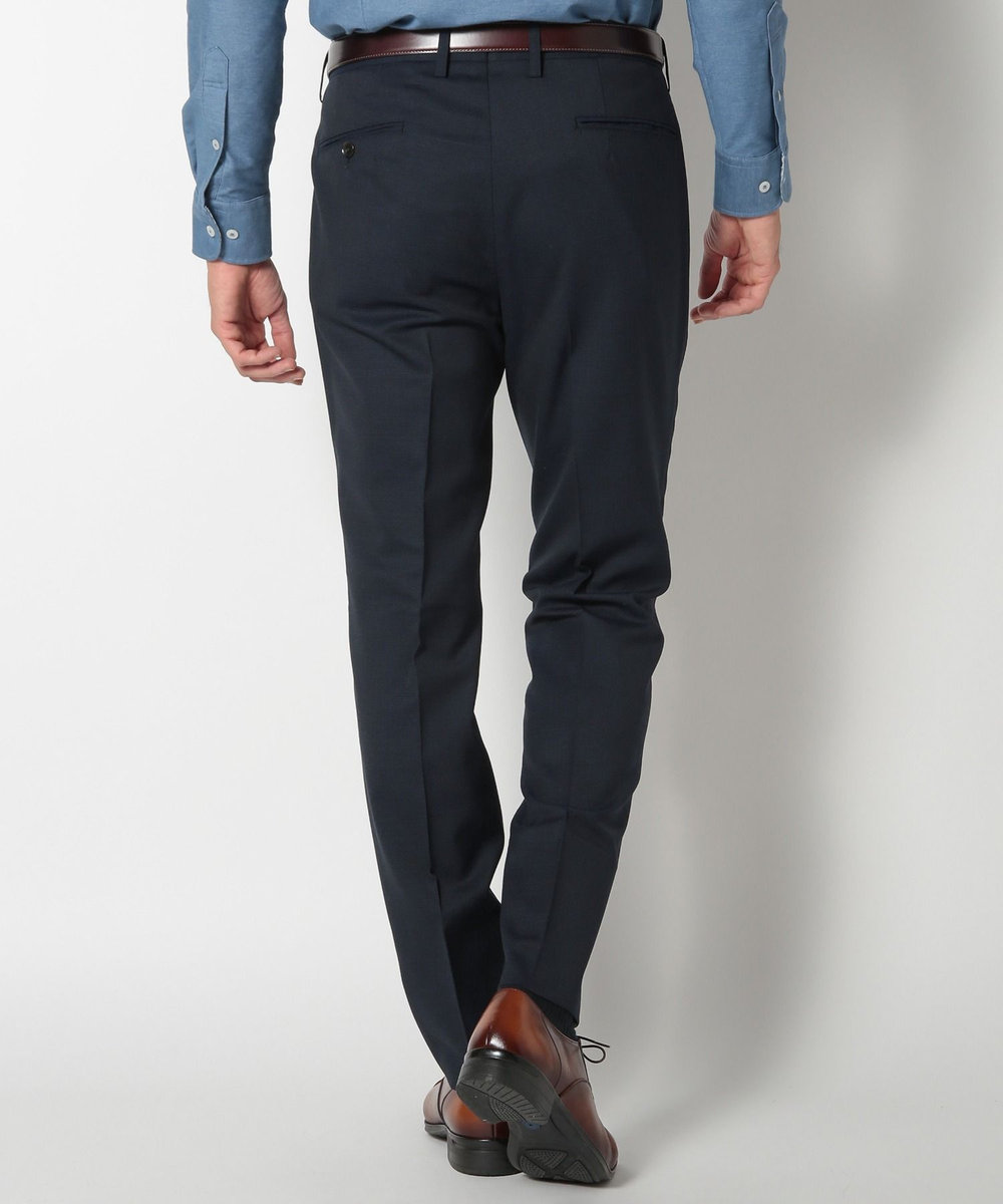 MEN'S BIGI ドビー柄スリムフィットスーツセットアップ ネイビー