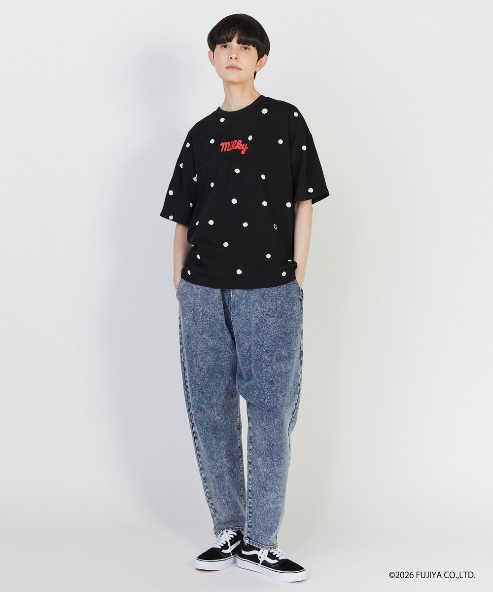 FRAPBOIS ミルキードットＴシャツ ブラック