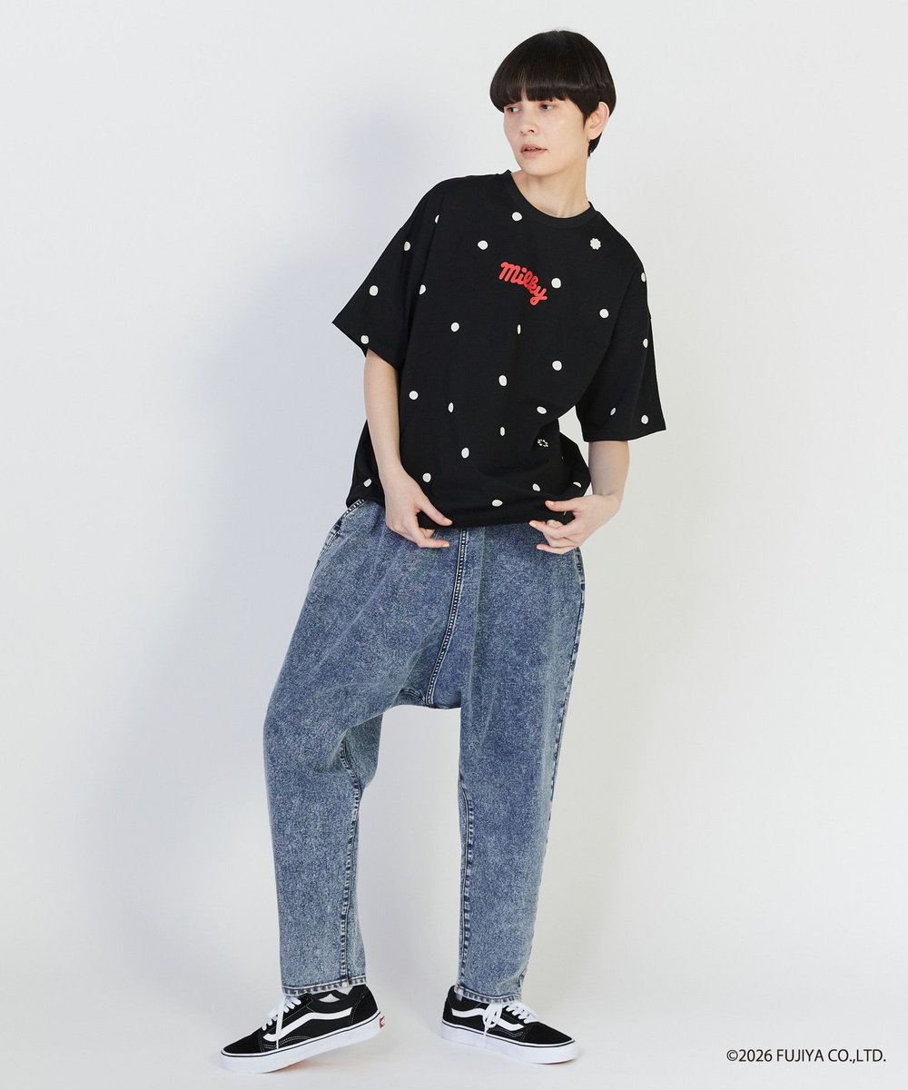 FRAPBOIS ミルキードットＴシャツ ブラック
