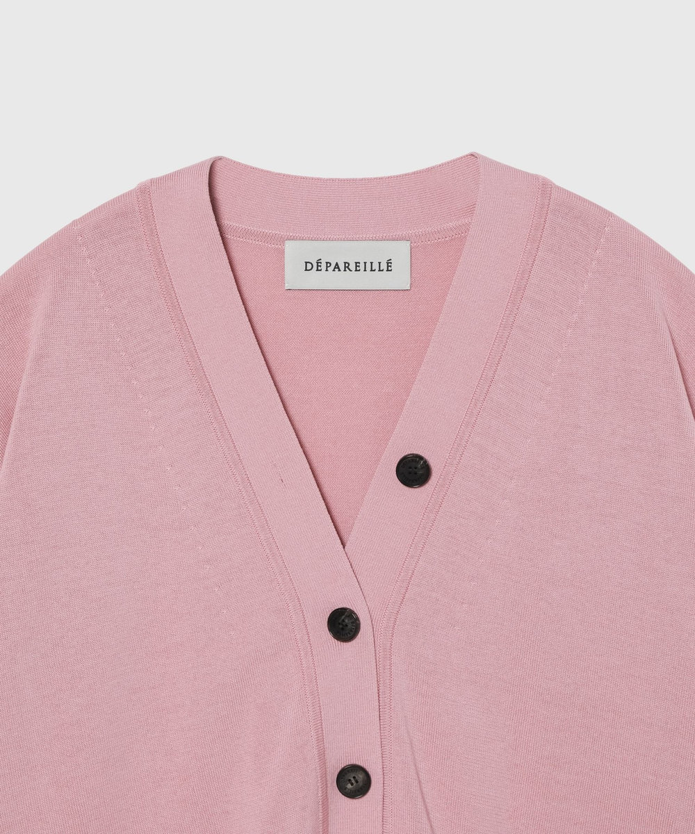DÉPAREILLÉ COTTON SILK CARDIGAN / コットンシルクカーディガン ピンク