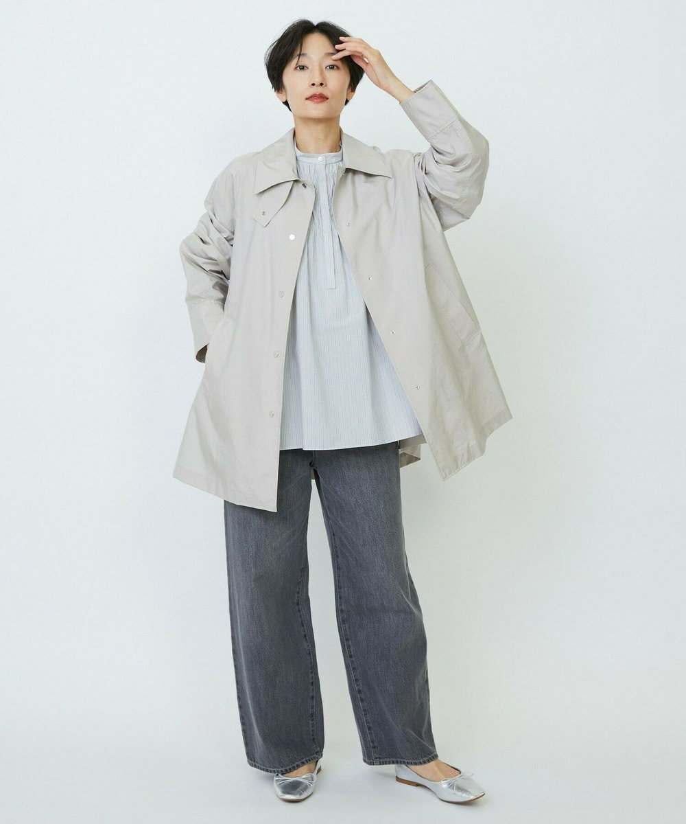 feerique feerique シルキータフタバルカラーコート ベージュ