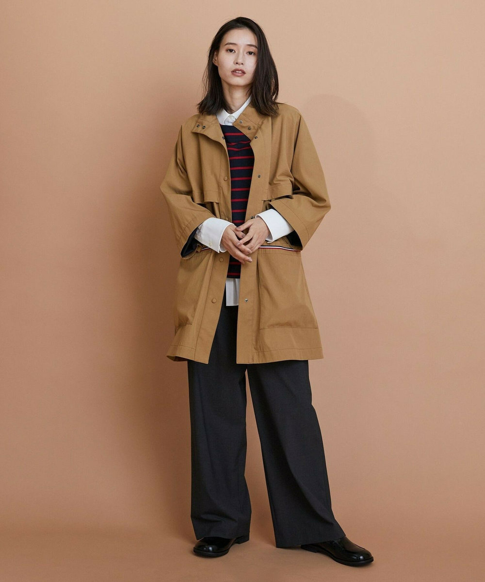 L'EQUIPE コットンナイロンベネシャントレンチコート キャメル