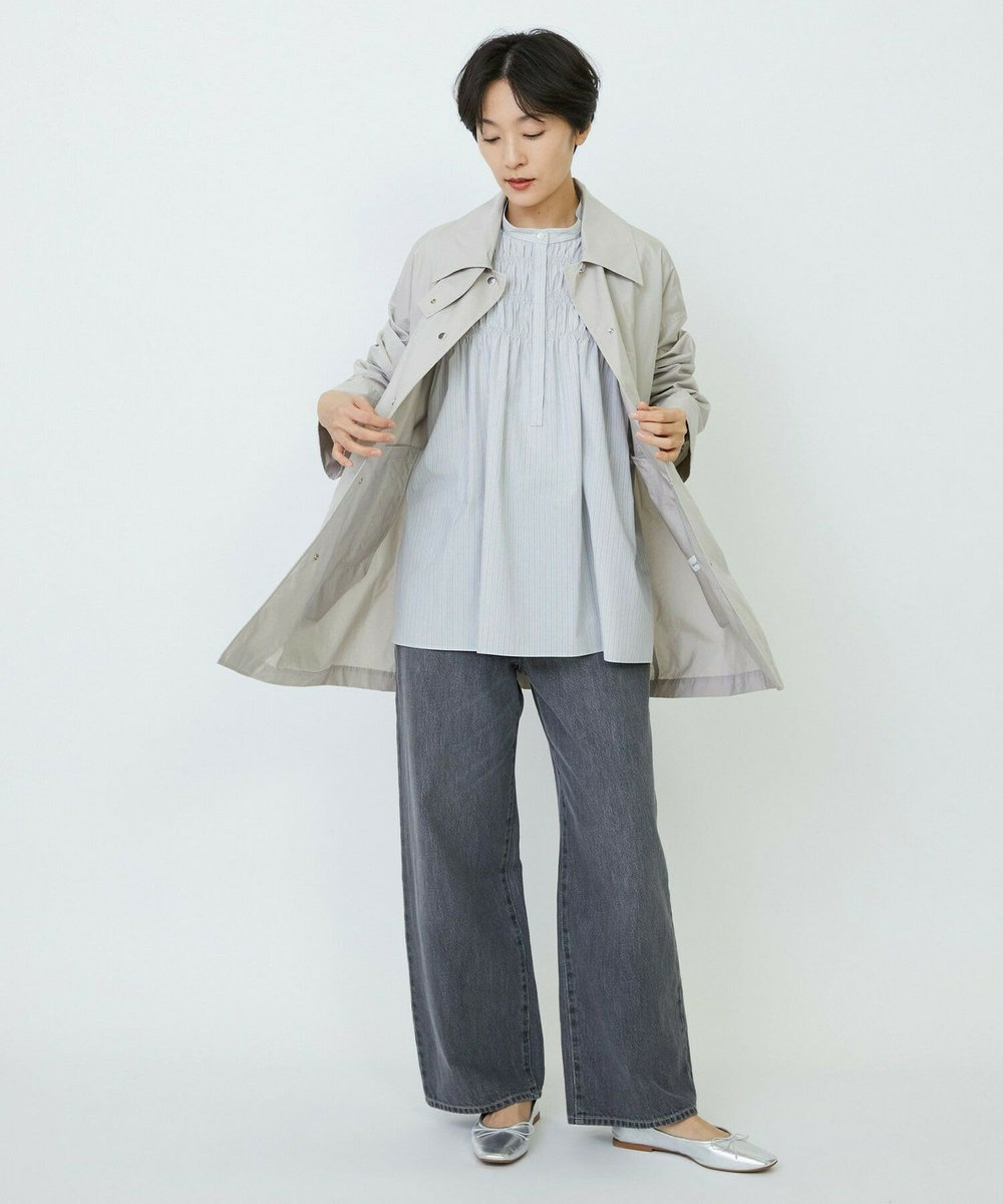 feerique feerique シルキータフタバルカラーコート ベージュ
