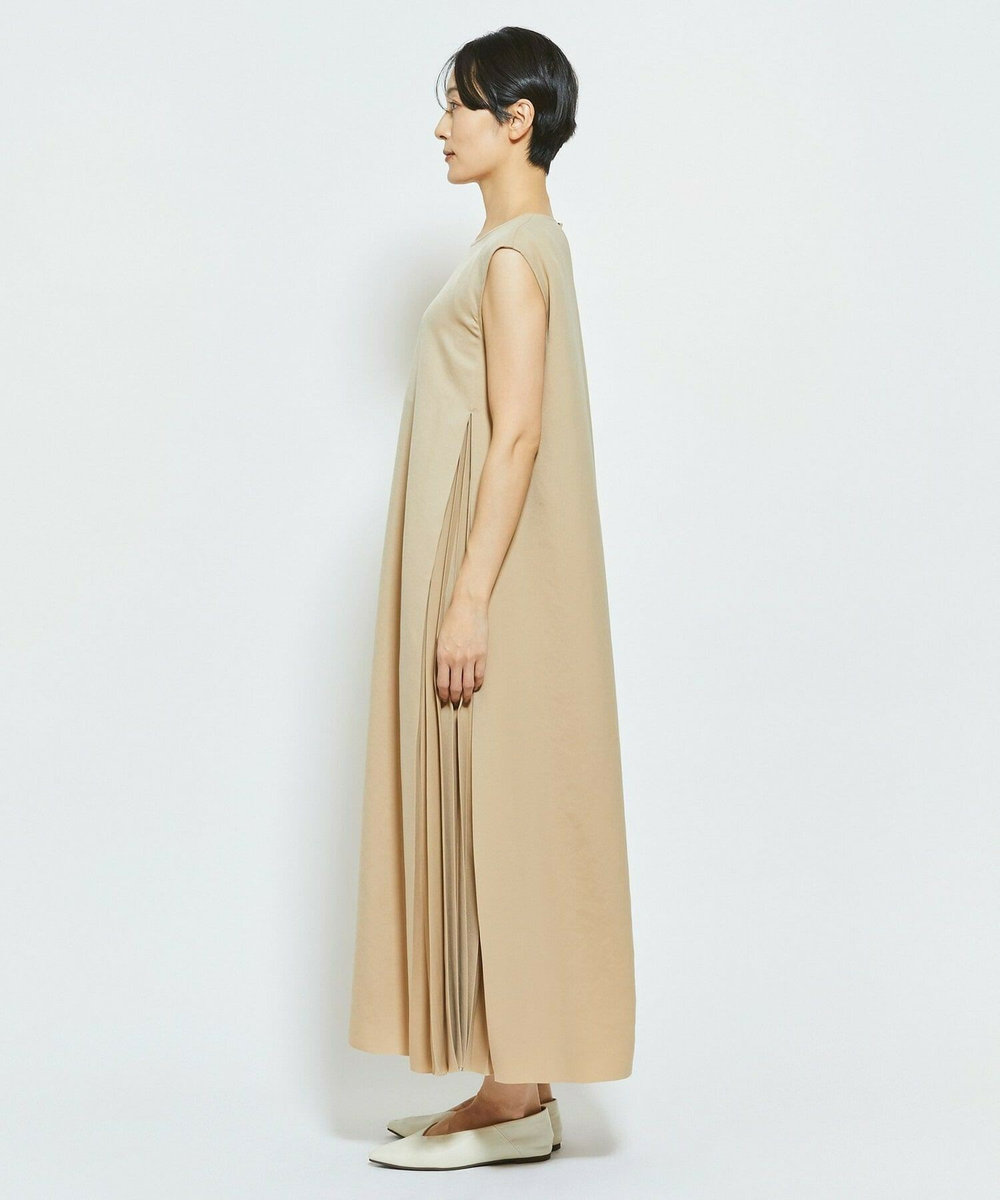 MOGA Collection MOGA Collection ウーリープリーツストレートワンピース ベージュ